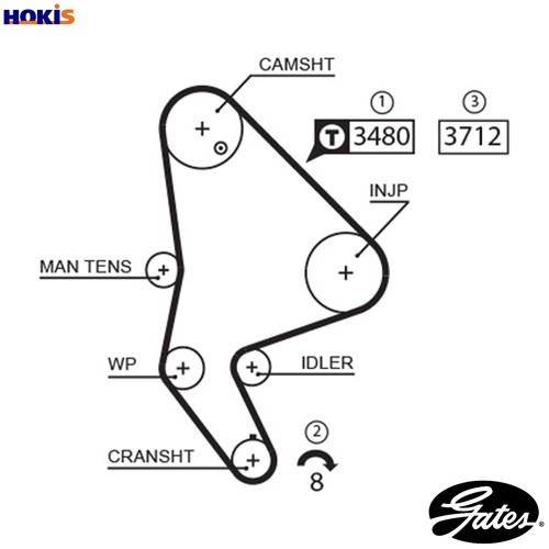 Timing belt 5590xs for peugeot - belt,